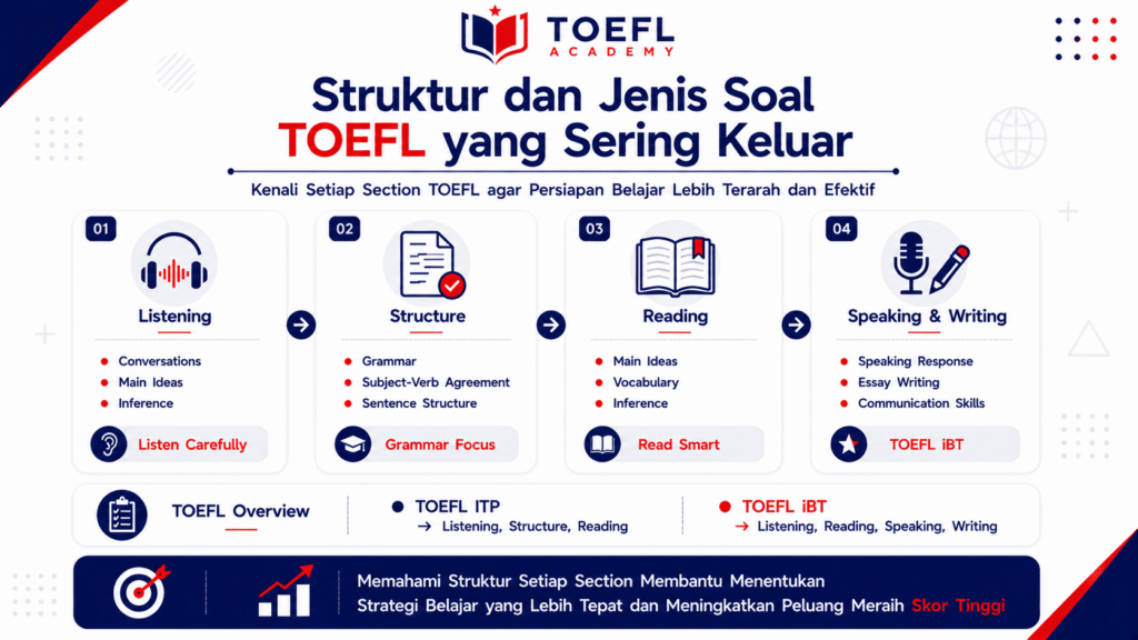 jenis soal toefl yang sering keluar