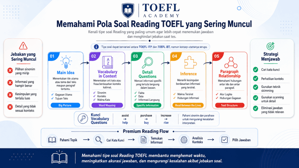 cara cepat menjawab soal TOEFL Reading