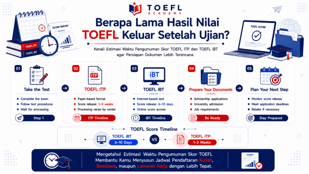 berapa lama hasil nilai toefl keluar setelah ujian