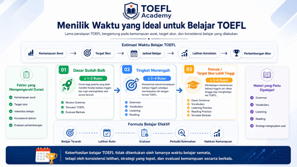 Berapa lama waktu yang dibutuhkan untuk belajar TOEFL