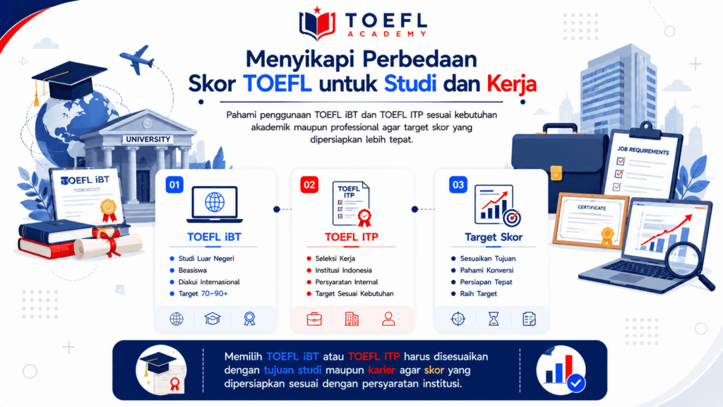 bedanya standar skor toefl iBT dan toefl ITP