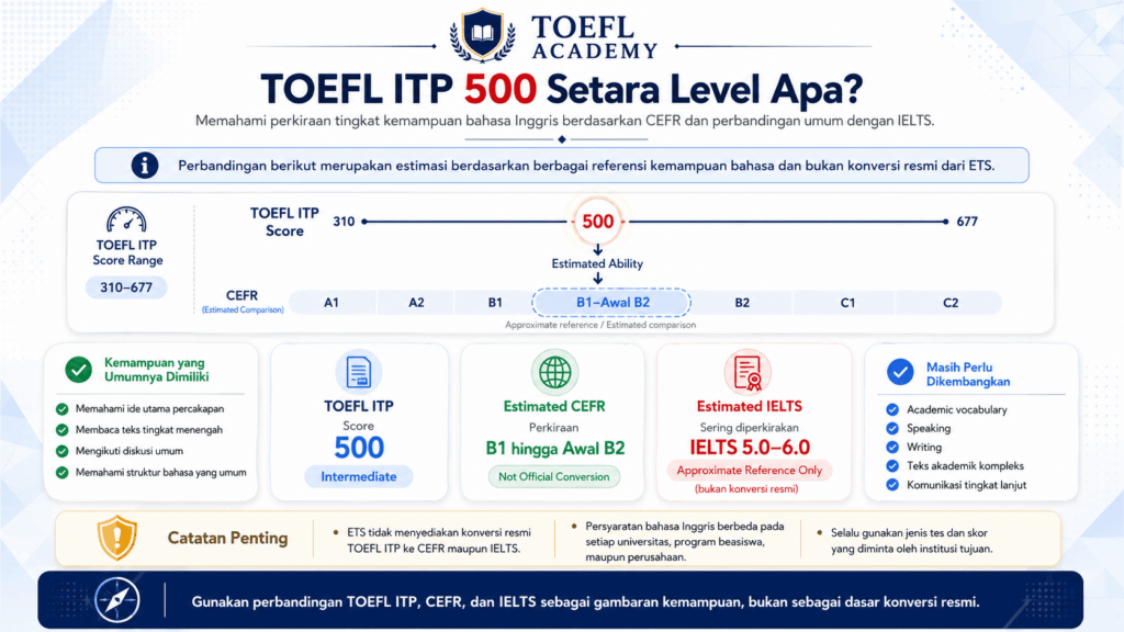 skor toefl 500 setara dengan kemampuan apa