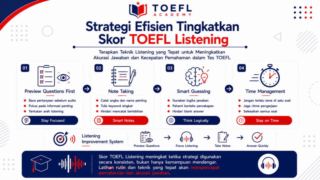 tips mengerjakan toefl listening