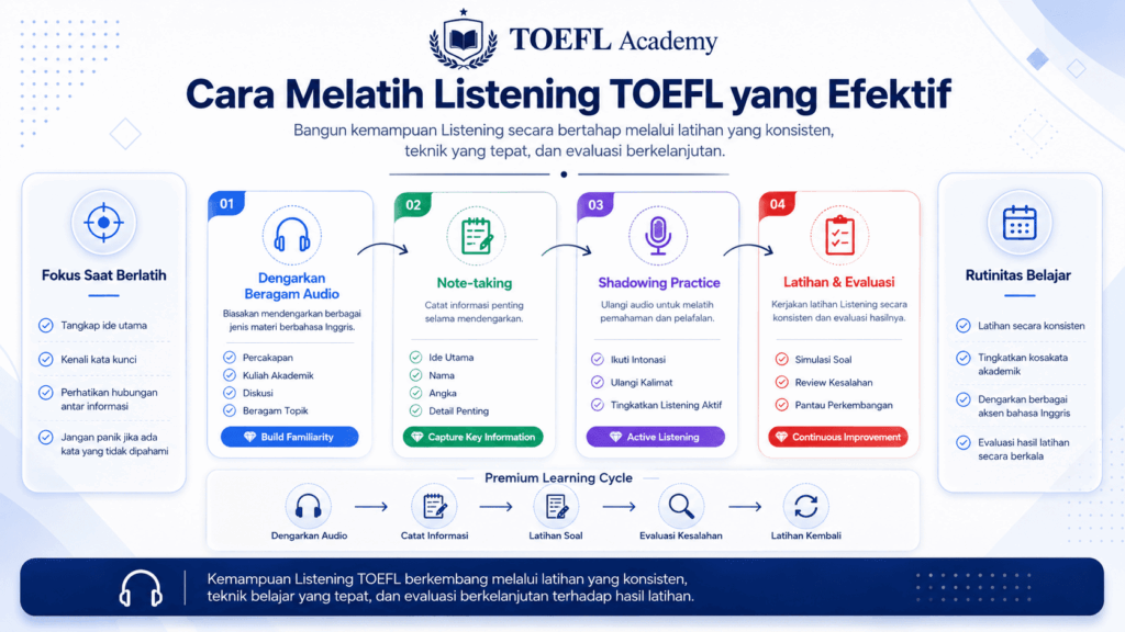 Cara melatih listening TOEFL