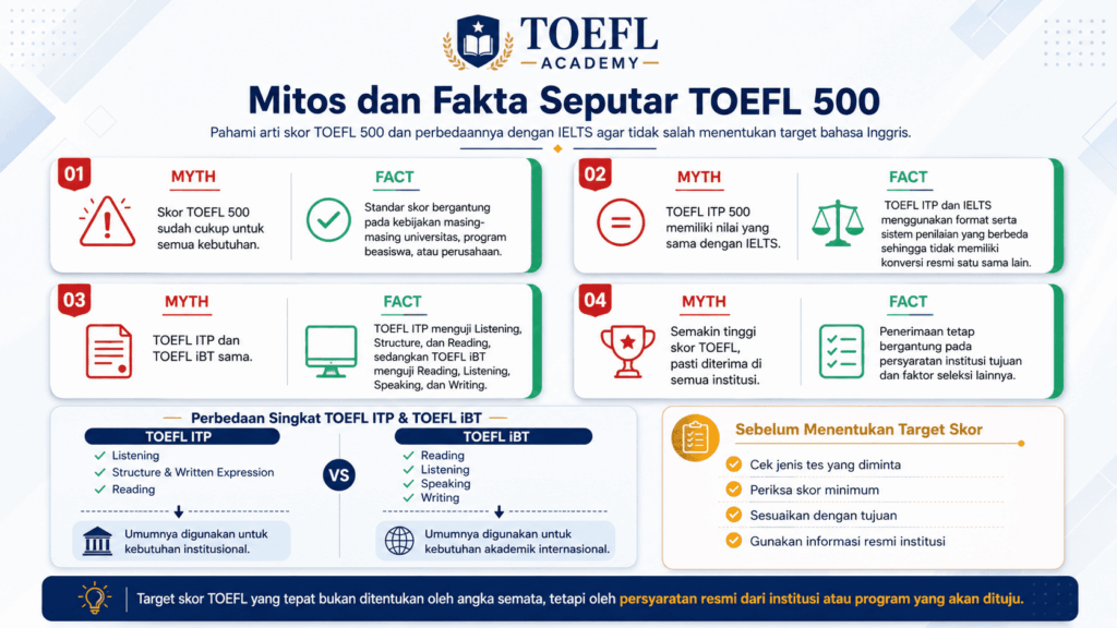 TOEFL 500 setara IELTS berapa